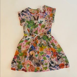 Girls H&M print dress, size 5-6.